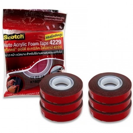 เทปใสกาวอะคริลิค แกน3นิ้ว 12มม.x2.5มม. Acrylic Foam Tape 
