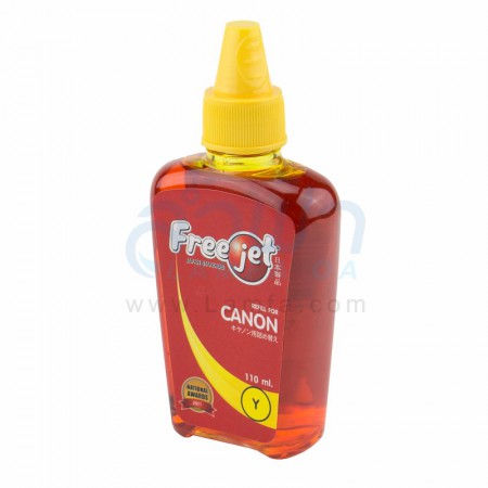 หมึกเติมเครื่องพิมพ์ FREEJET สำหรับเครื่องพิมพ์อิงค์เจ็ต Canon (Yellow)