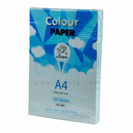 กระดาษทำปกหนา A4 สีฟ้า 