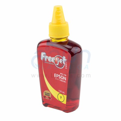 หมึกเติมเครื่องพิมพ์ FREEJET สำหรับเครื่องพิมพ์อิงค์เจ็ต Epson (Yellow)