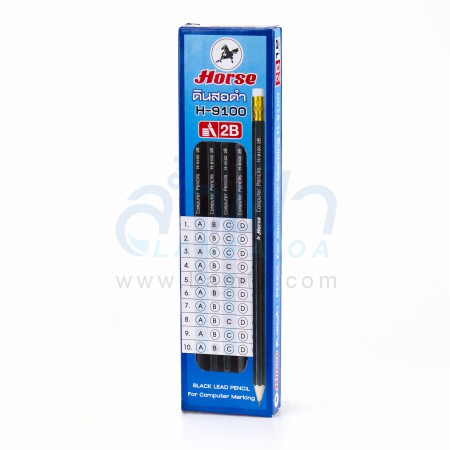 ดินสอคอมพิวเตอร์ H-9100 2B ตราม้า (pencil)