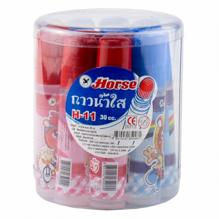 กาวน้ำหลอด H11 ตราม้า (โหล 12 ขวด) 