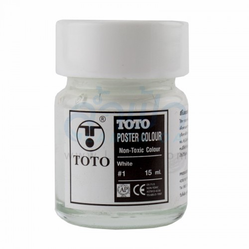 สีโปสเตอร์ 1/2 OZ สีขาว TOTO