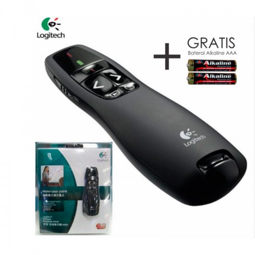 Logitech R400s Wireless Presenter Laser Pointer- รีโมทพรีเซนไร้สาย-ประกันศูนย์ไทย 3ปี