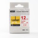 Epson เทปพิมพ์อักษร ฉลาก เทียบเท่า Label Pro LK-4TRN LK4TRN LK 4TRN (LC-4TRN) 12 มม. พื้นสีใสอักษรสีแดง