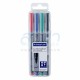 ปากกาเขียนแผ่นใส 4 ด้าม ลบไม่ได้ "STAEDTLER" F 318WP4 