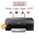 เครื่องปริ้นเตอร์มัลติฟังก์ชันอิงค์เจ็ท Canon Pixma G3020 Prin Copy Scan Wifi  + INK TANK